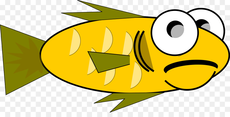 Peixe De Desenho Animado，Amarelo PNG