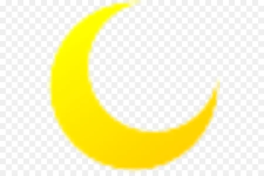 Lua Crescente，Amarelo PNG