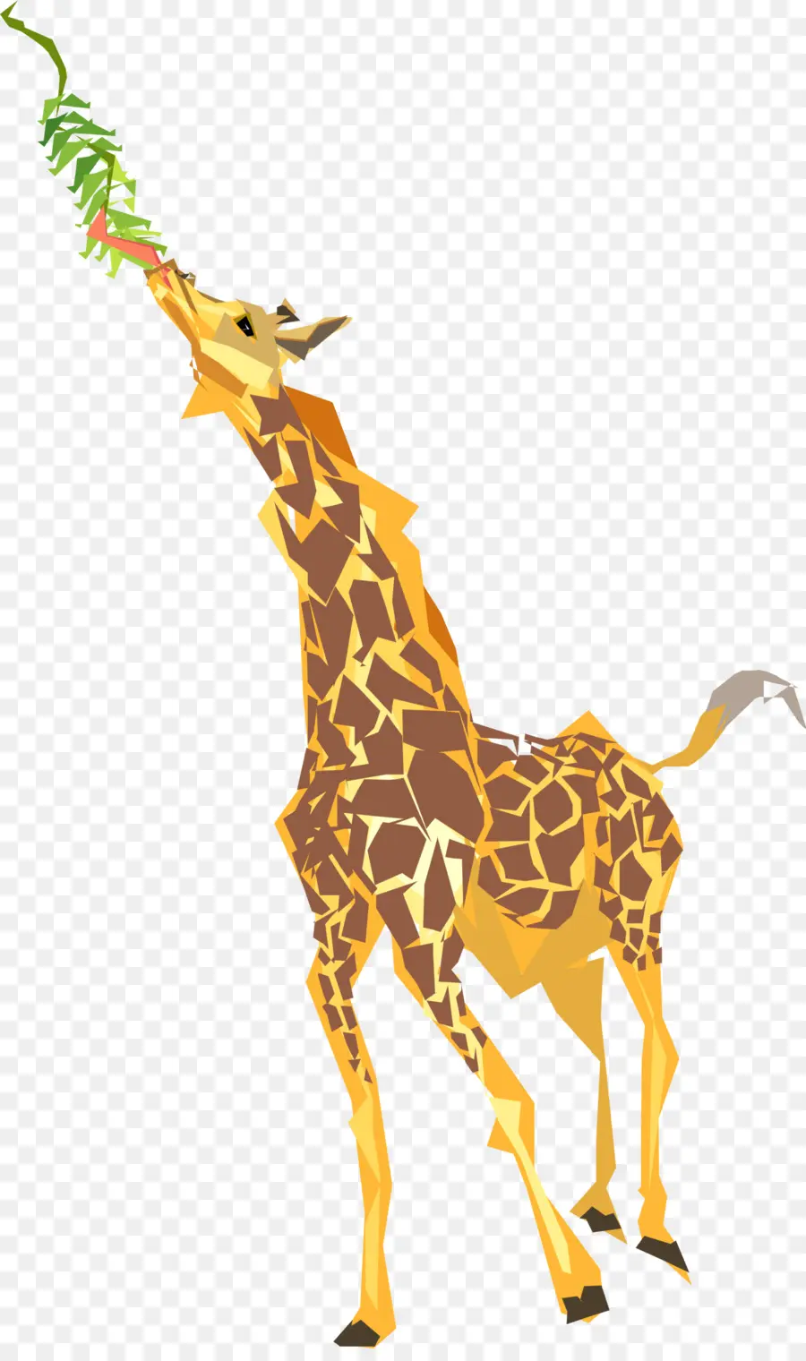 Girafa，Comendo PNG