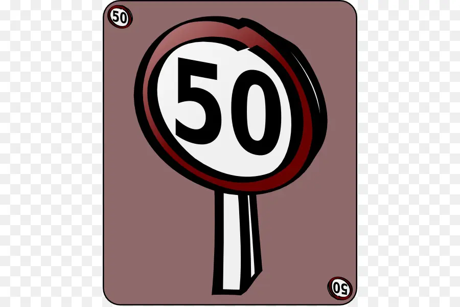 Sinal De Limite De Velocidade，50 PNG