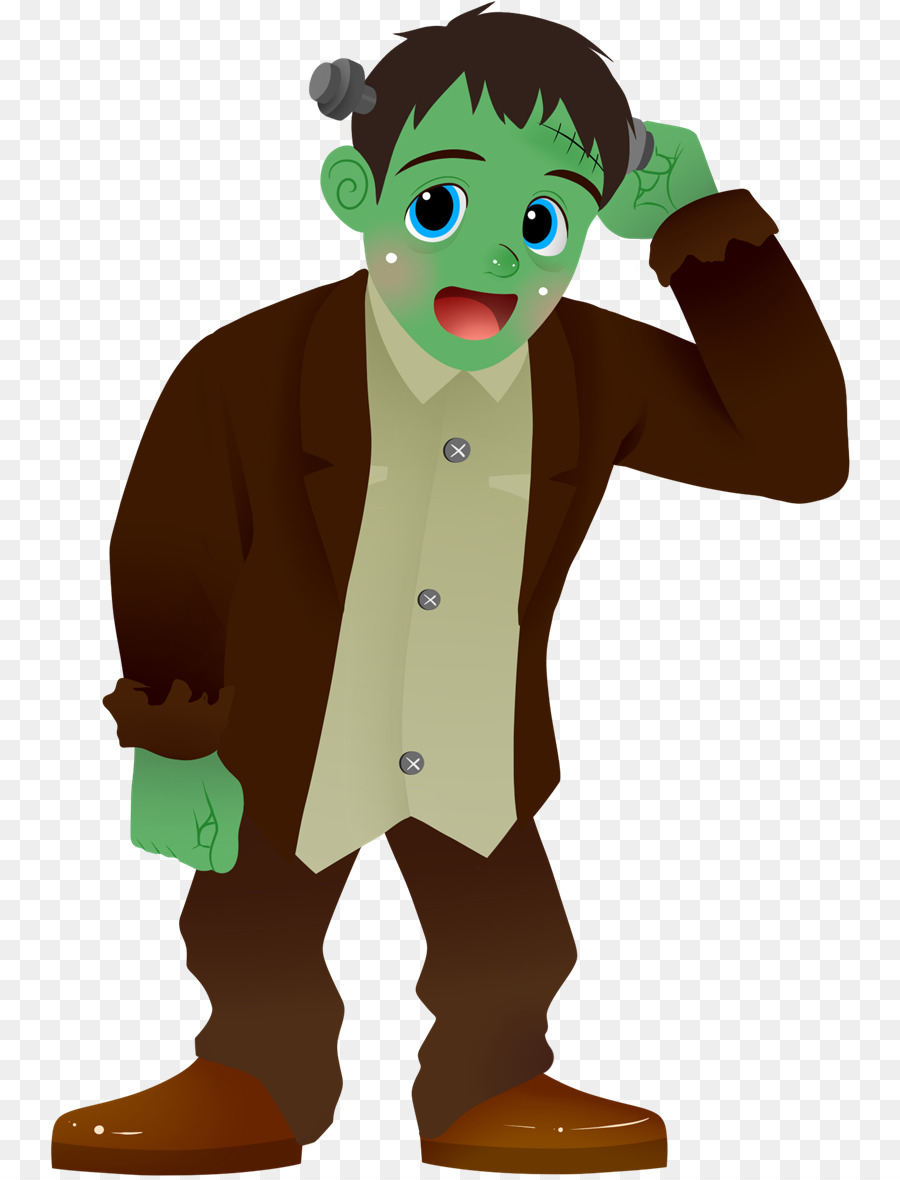 Desenho Animado Frankenstein，Verde PNG