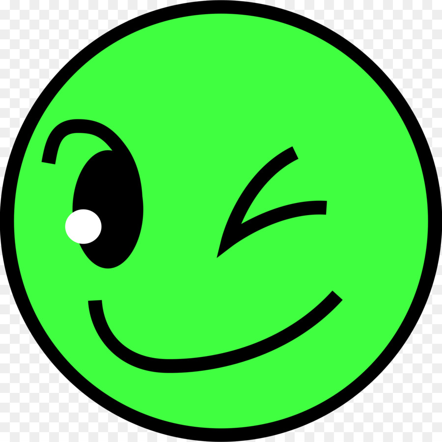 Rosto Verde Piscando，Sorridente PNG