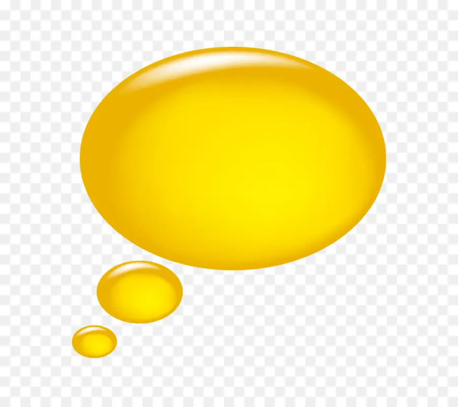 Balão De Pensamento Amarelo，Bolha PNG