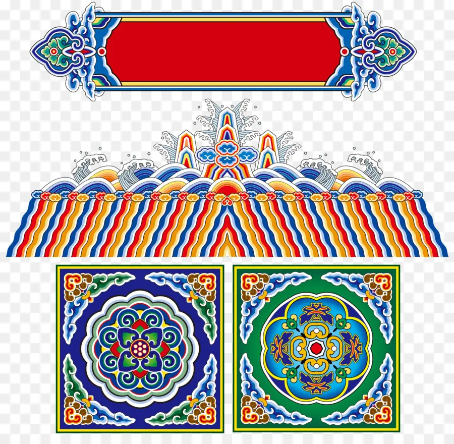 Padrões Coloridos，Ornamento PNG