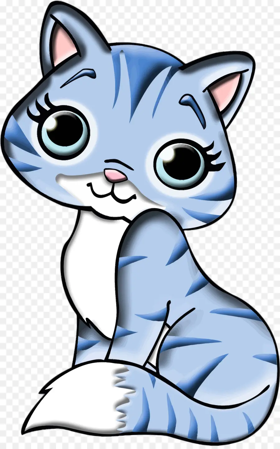 Gato Azul，Desenho Animado PNG