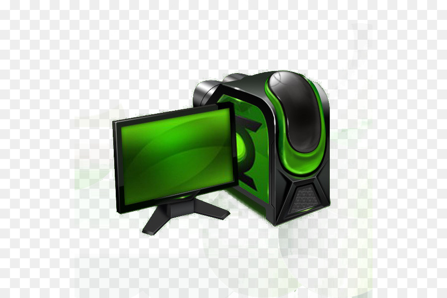 Computador Verde，Monitor PNG