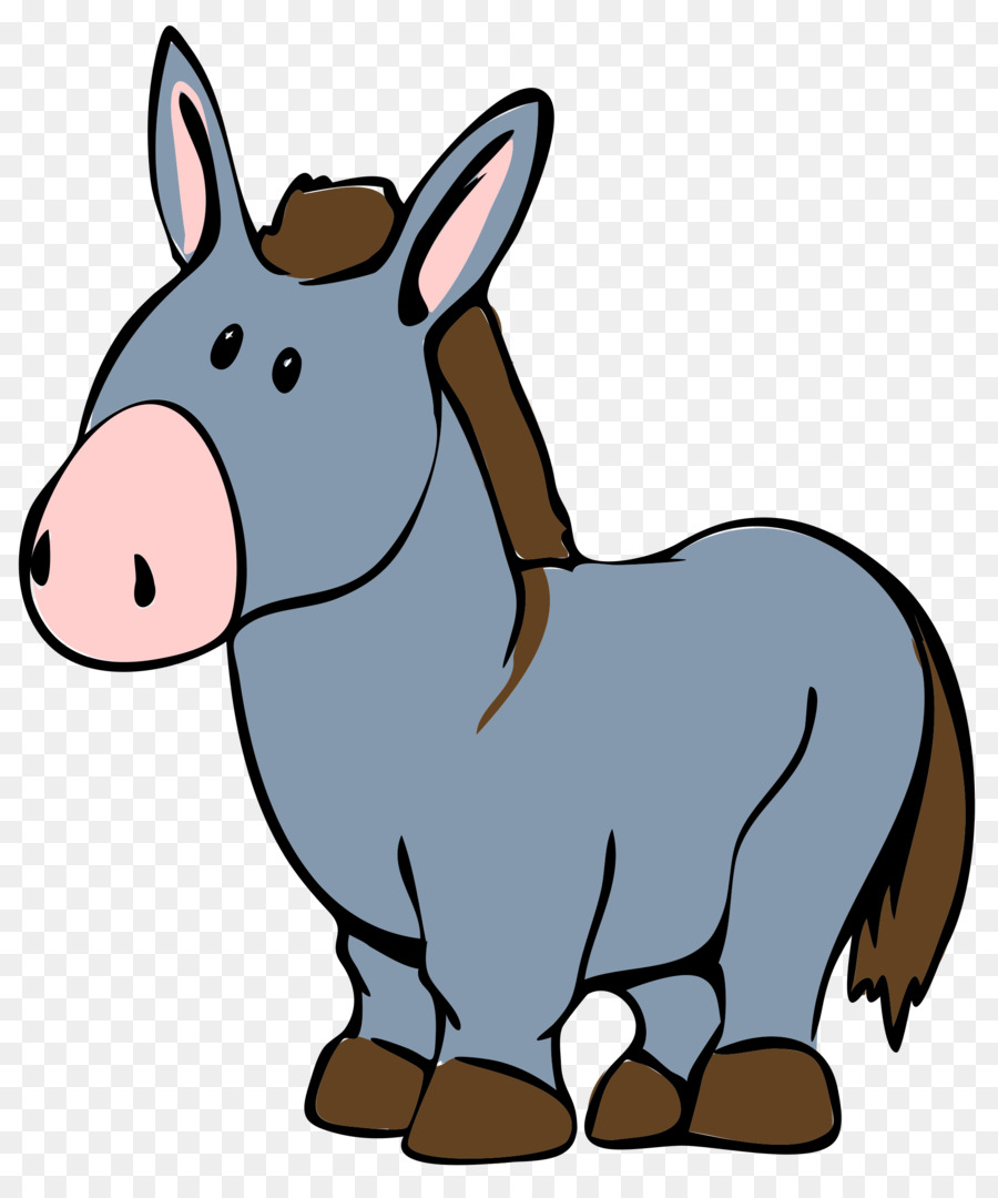 Burro Fofo，Desenho Animado PNG