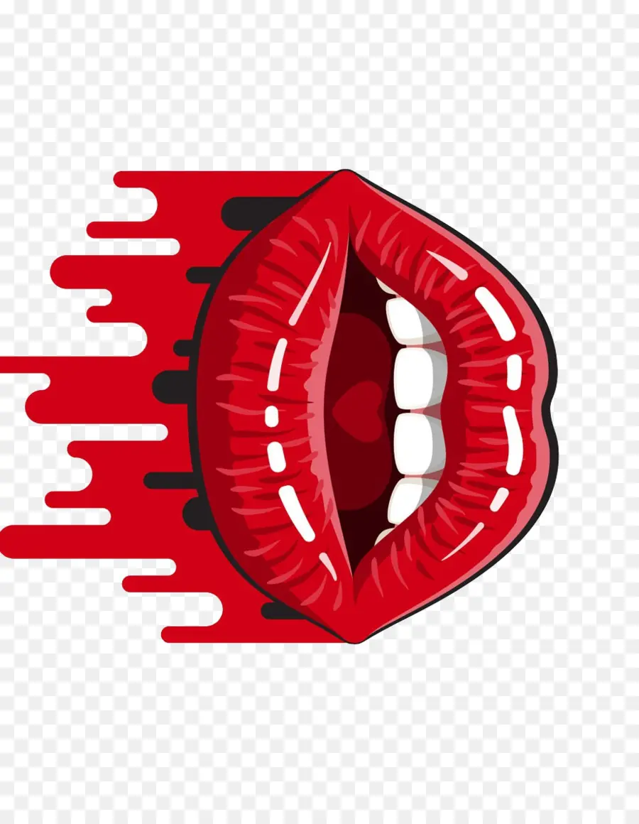 Vermelho，Lip PNG