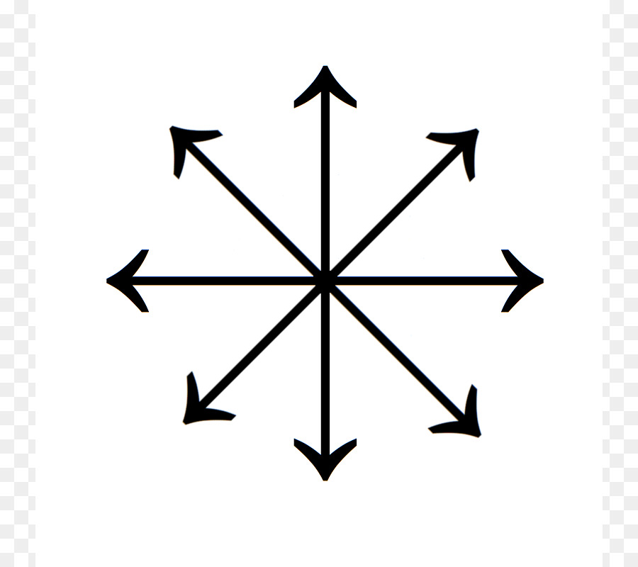 Setas Multidirecionais，Instruções PNG