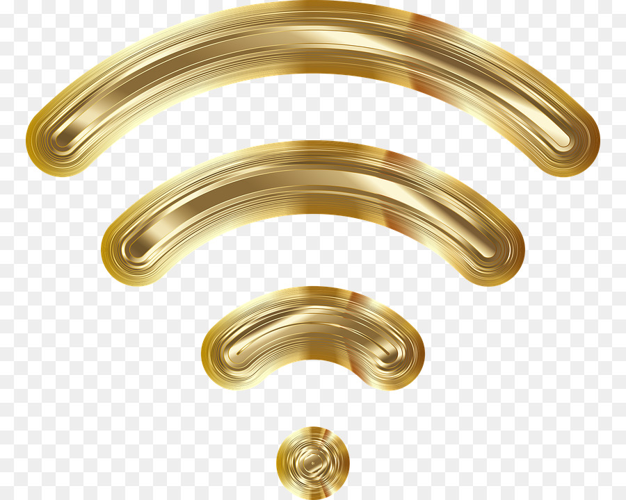 Símbolo Wifi Dourado，Wi Fi PNG