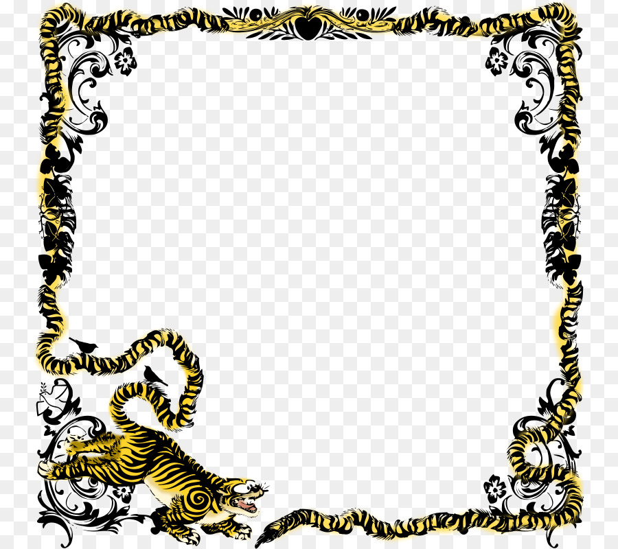 Moldura Tigre，Quadro PNG