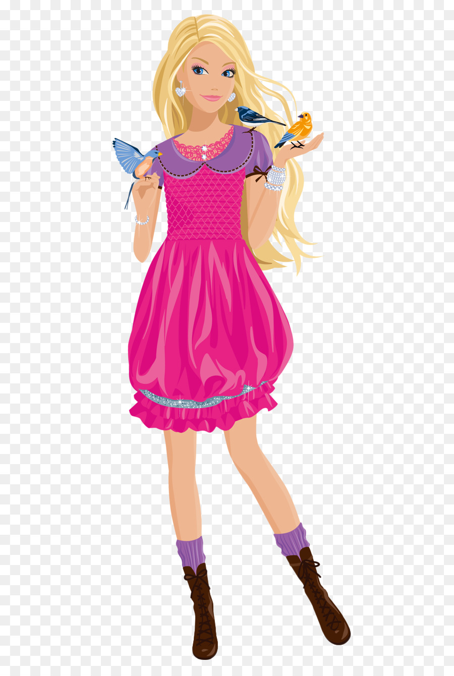 Personagens De Desenhos Animados,garotinha,boneca Barbie,desenho Animado  PNG Imagens Gratuitas Para Download - Lovepik