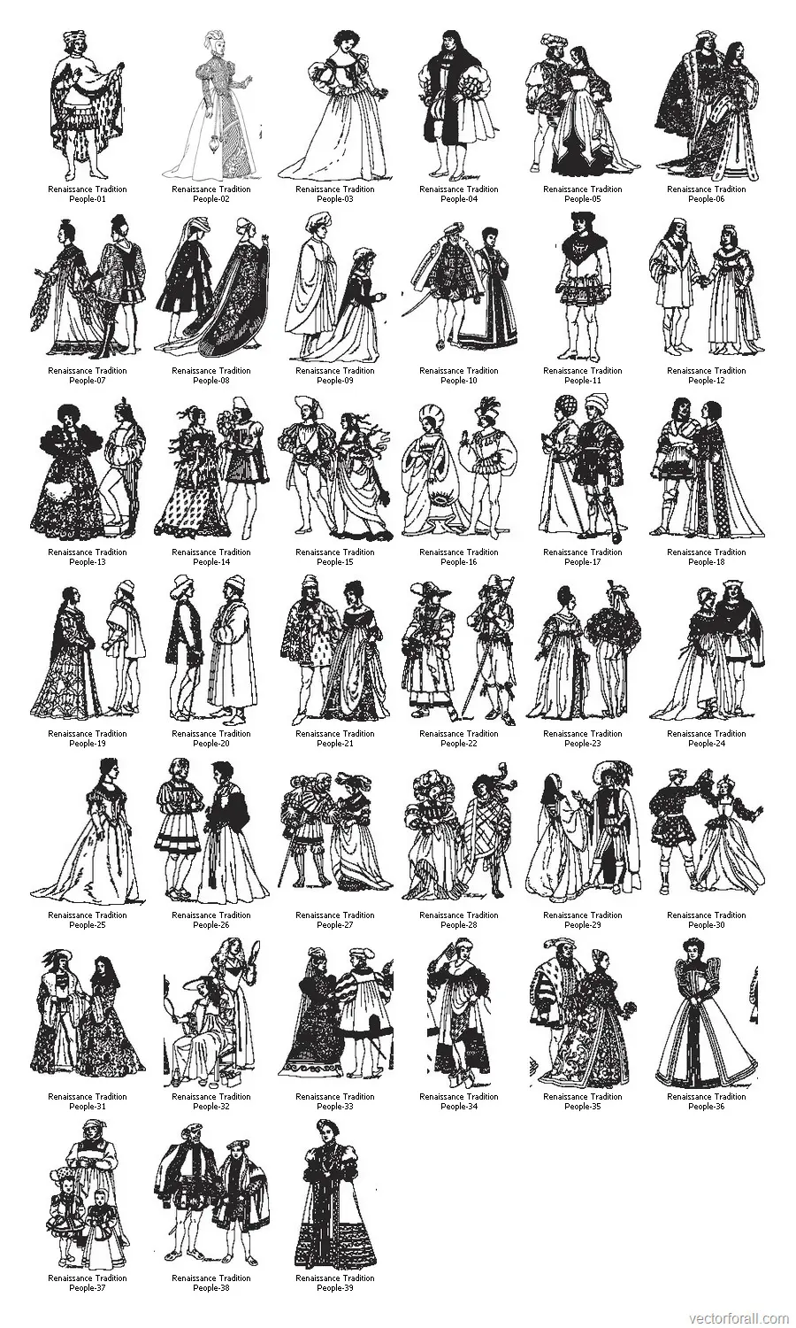 Trajes Renascentistas，Histórico PNG