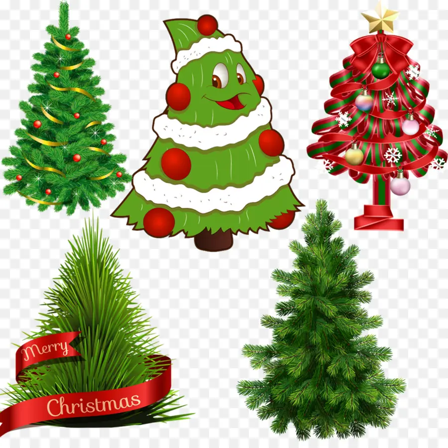 Árvores De Natal，Decorações PNG