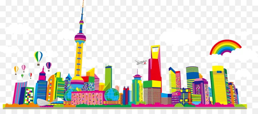 Oriental Pearl Tower，Cartoon PNG