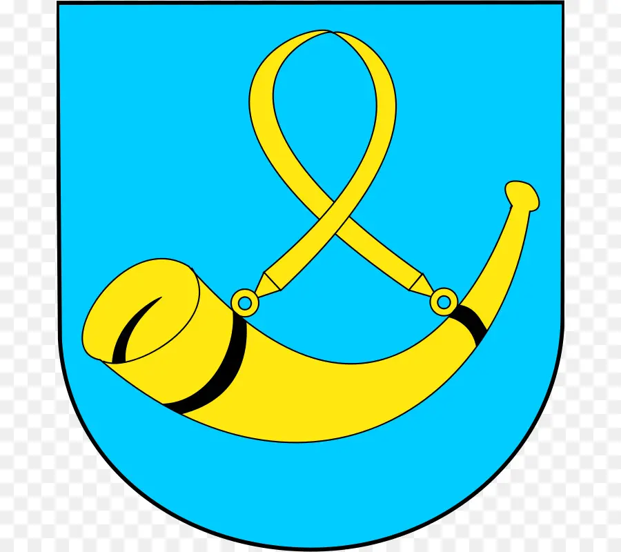 Chifre Amarelo，Fundo Azul PNG