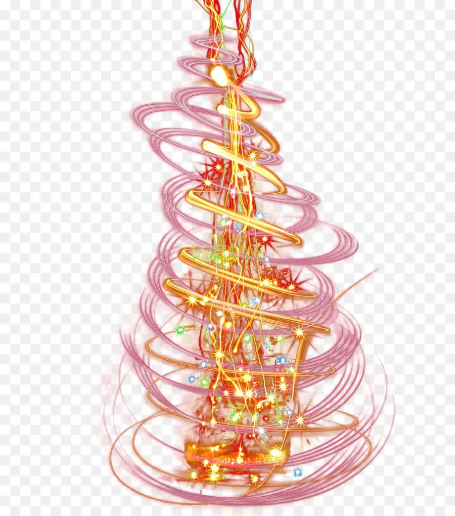 Árvore De Natal Abstrata，Luzes PNG