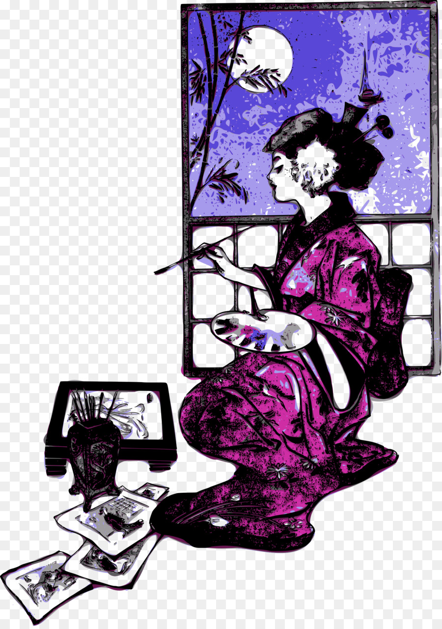 Kimono，Gueixa PNG