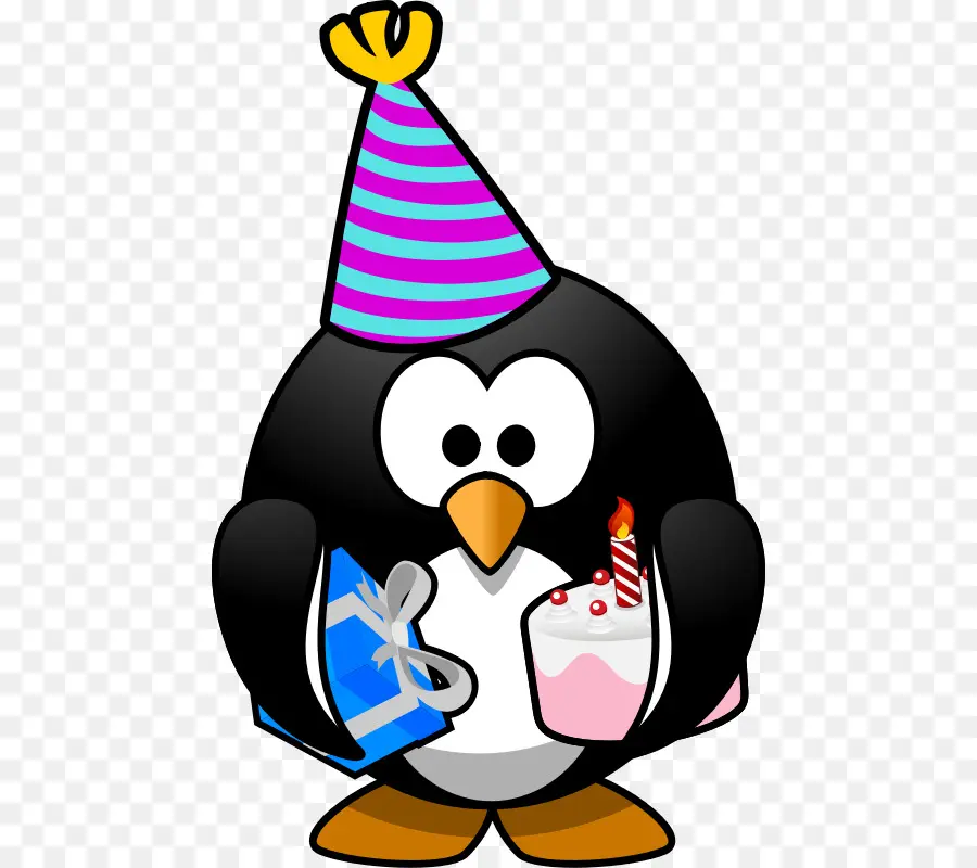 Pinguim Com Chapéu De Festa，Pinguim PNG