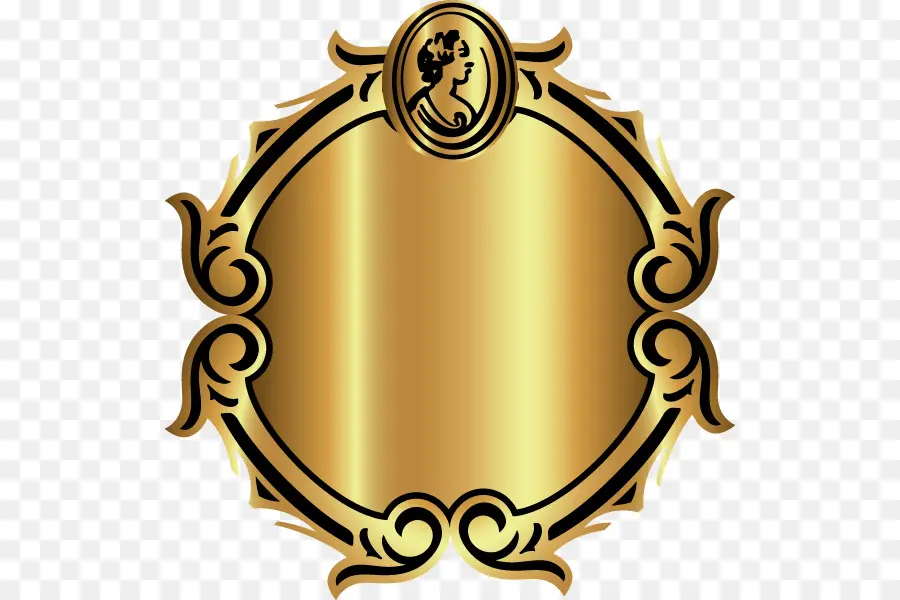 Emblema Ornamentado，Ouro PNG