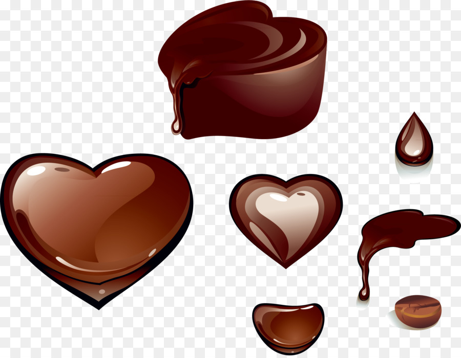 Corações De Chocolate，Doce PNG