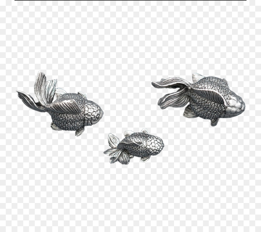 Esculturas De Peixe，Prata PNG