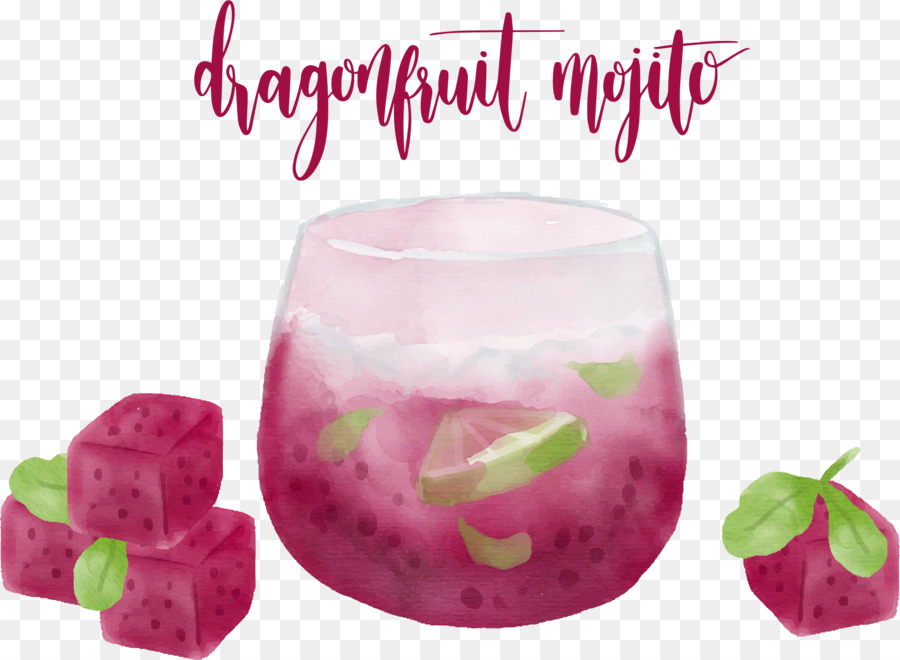 Mojito De Fruta Do Dragão，Cubos PNG