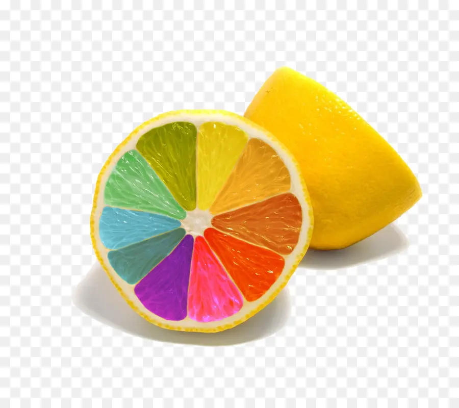 Limão，O Colorido Do Arco íris PNG