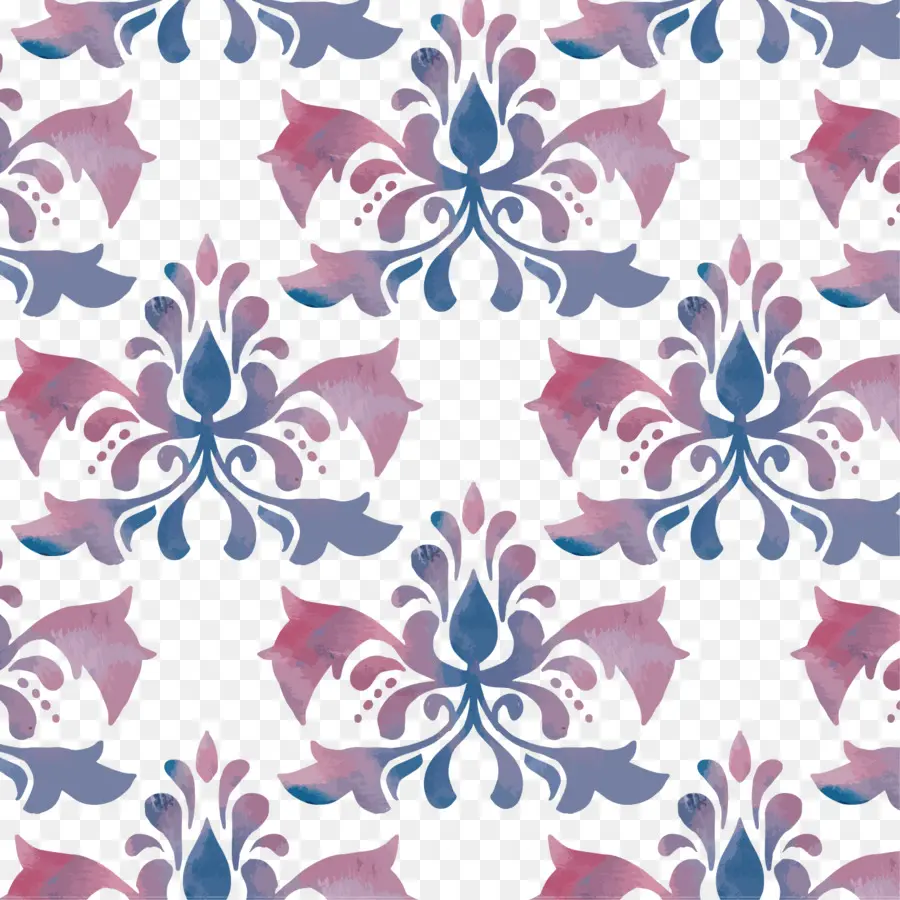 Padrão Floral，Roxo PNG