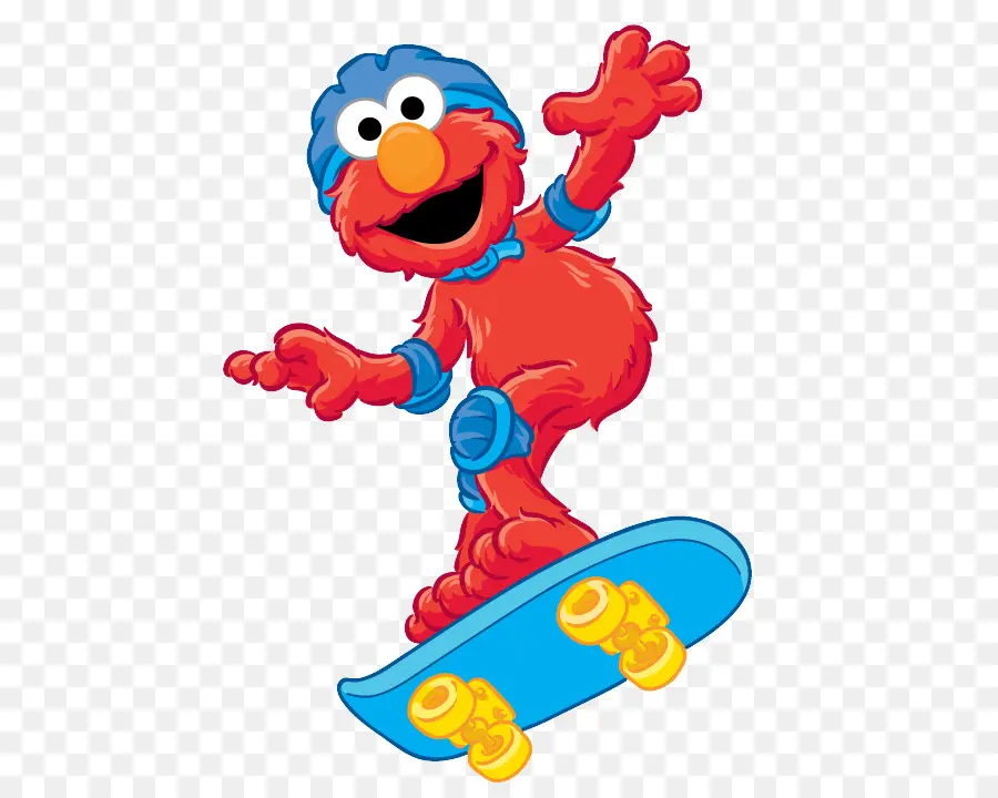 Personagem Peludo Vermelho No Skate，Skate PNG