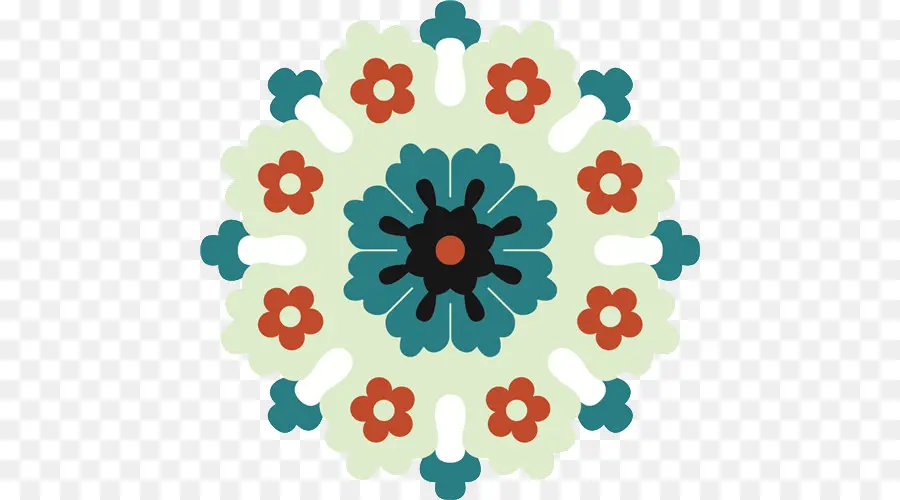 Motivo Floral，Circular PNG