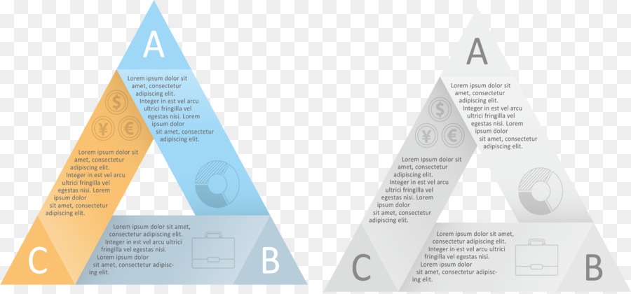 Infográfico Triângulo，Azul PNG