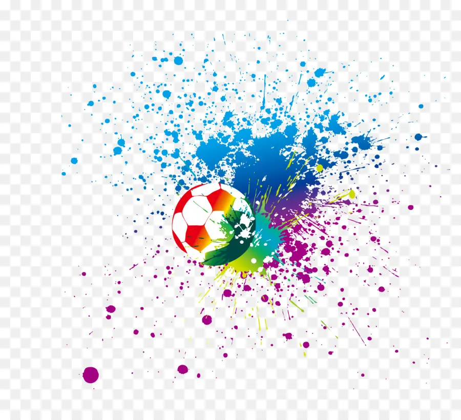 Bola De Futebol，Colorido PNG