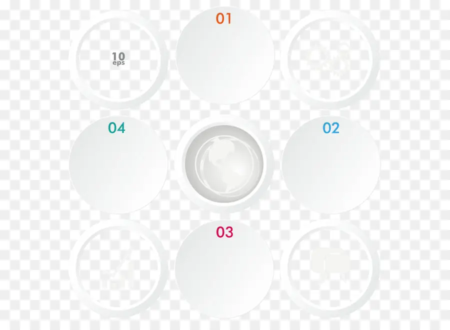 Diagrama Circular Numerado，Passos PNG