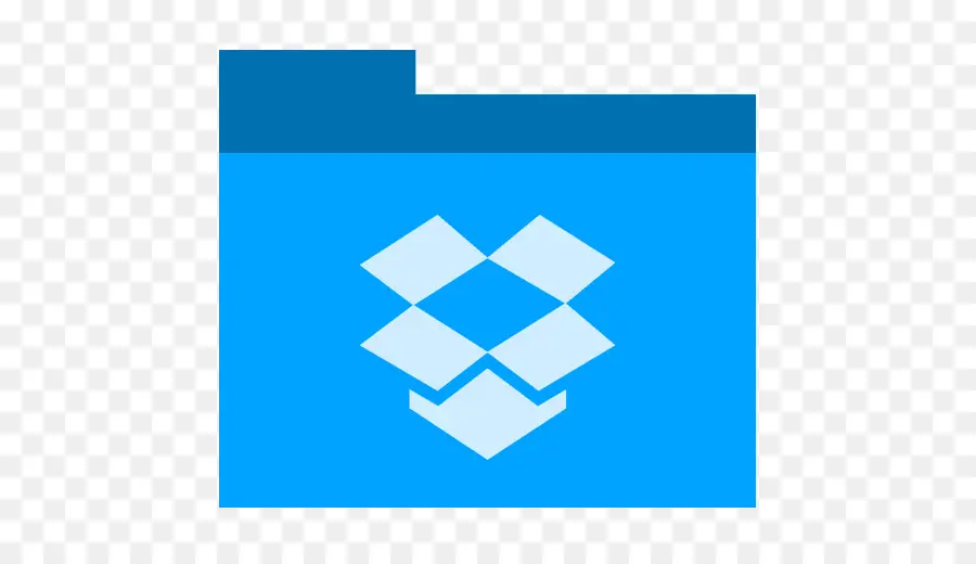 Pasta Dropbox，Azul PNG