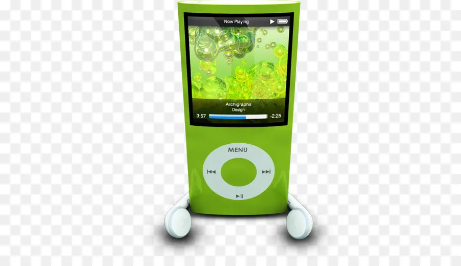 Leitor Mp3 Verde，Fones De Ouvido PNG