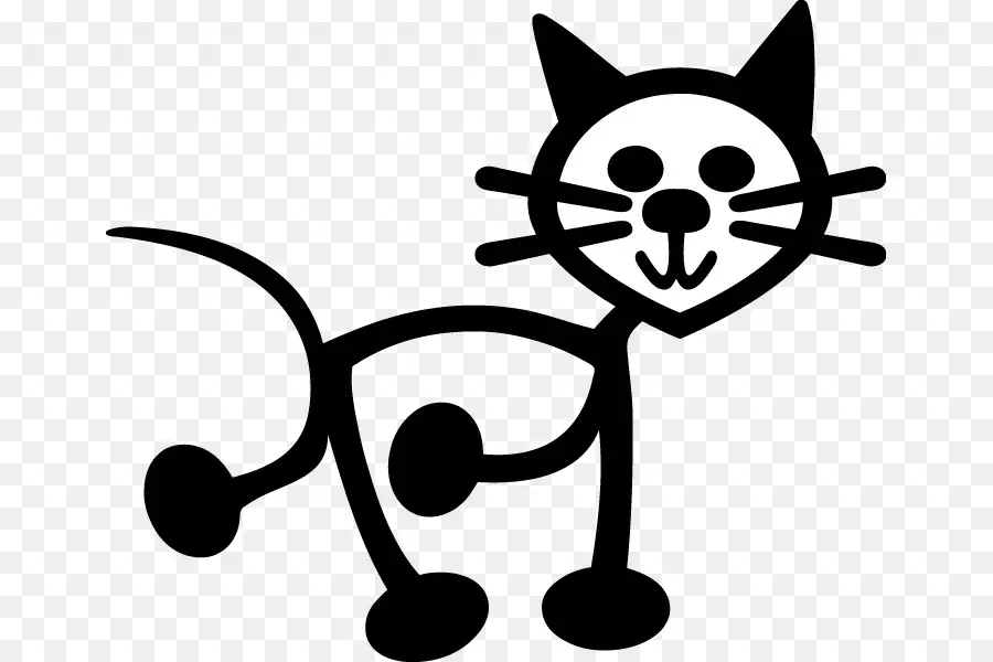 Doodle De Gato，Preto PNG