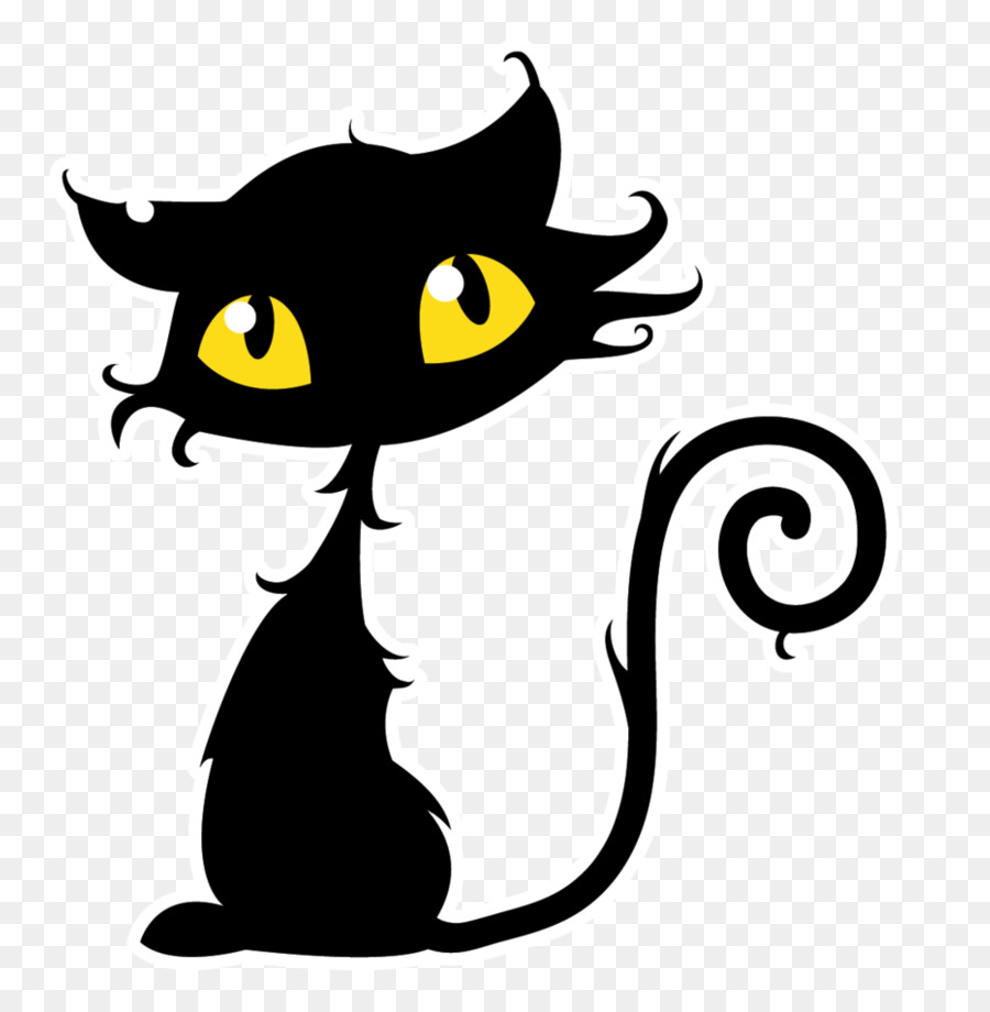 Gato Preto Halloween Desenho, HD Png Download , Transparent Png