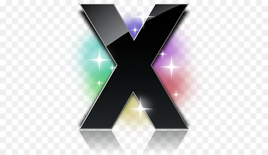 X Colorido，Alfabeto PNG