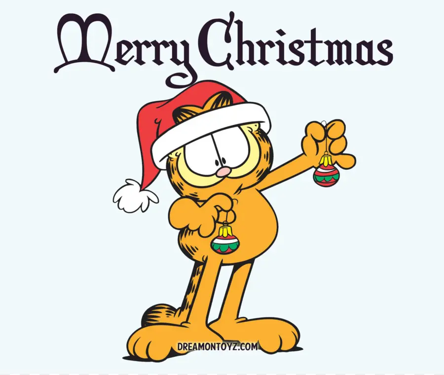 Garfield Com Chapéu De Natal，Natal PNG