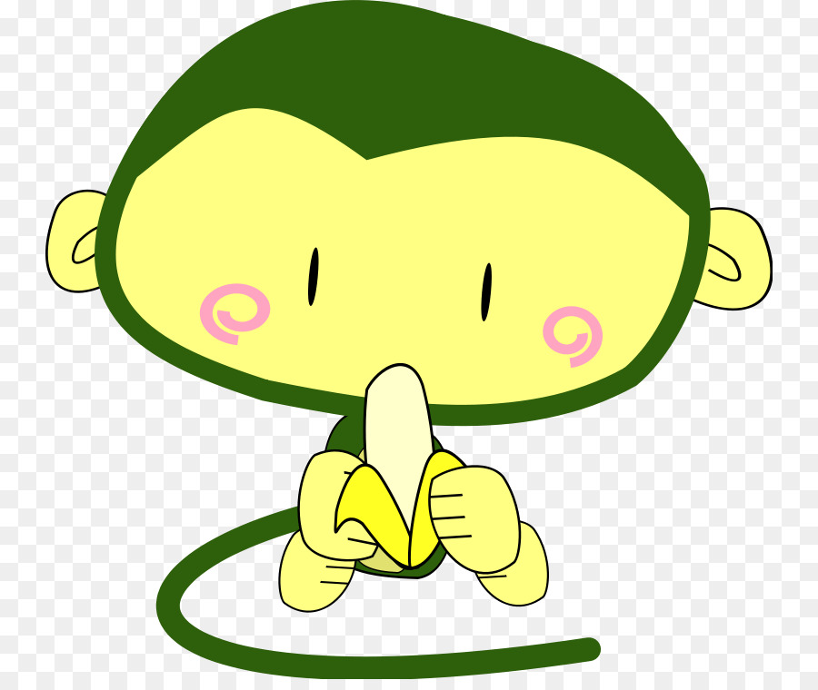 Macaco De Desenho Animado，Banana PNG