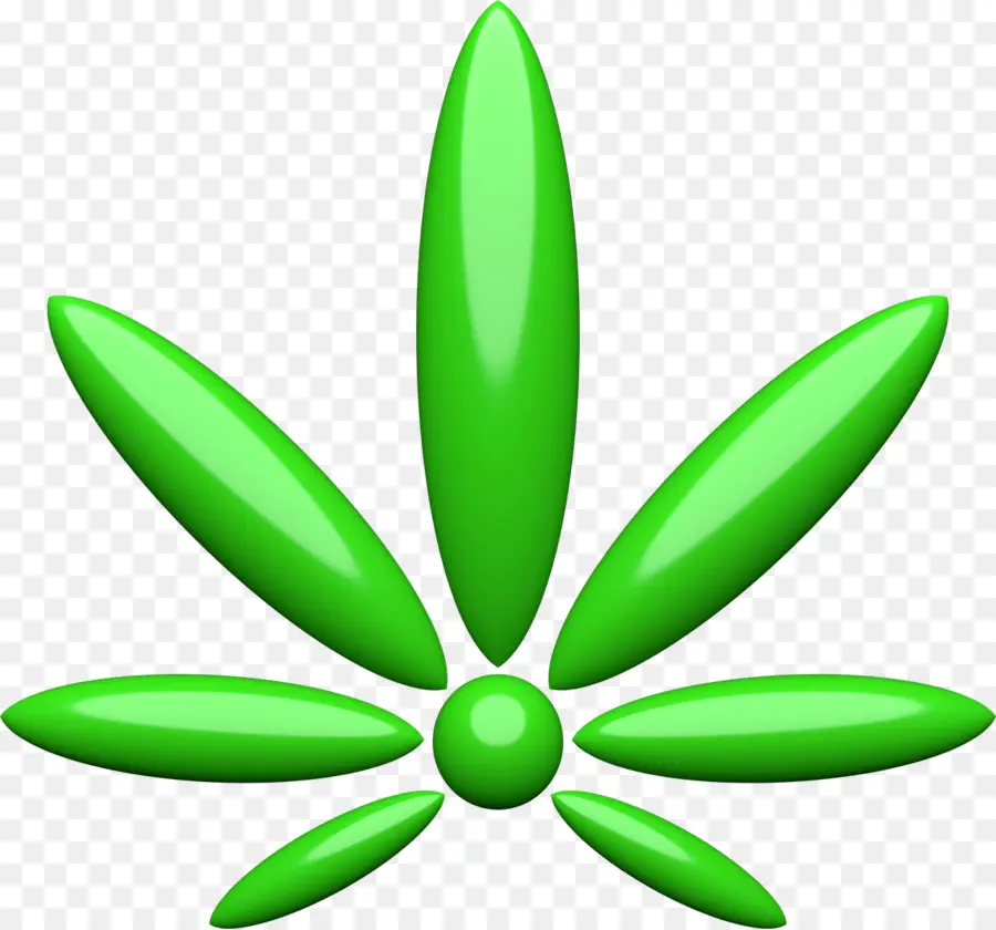 Folha De Cannabis，Verde PNG