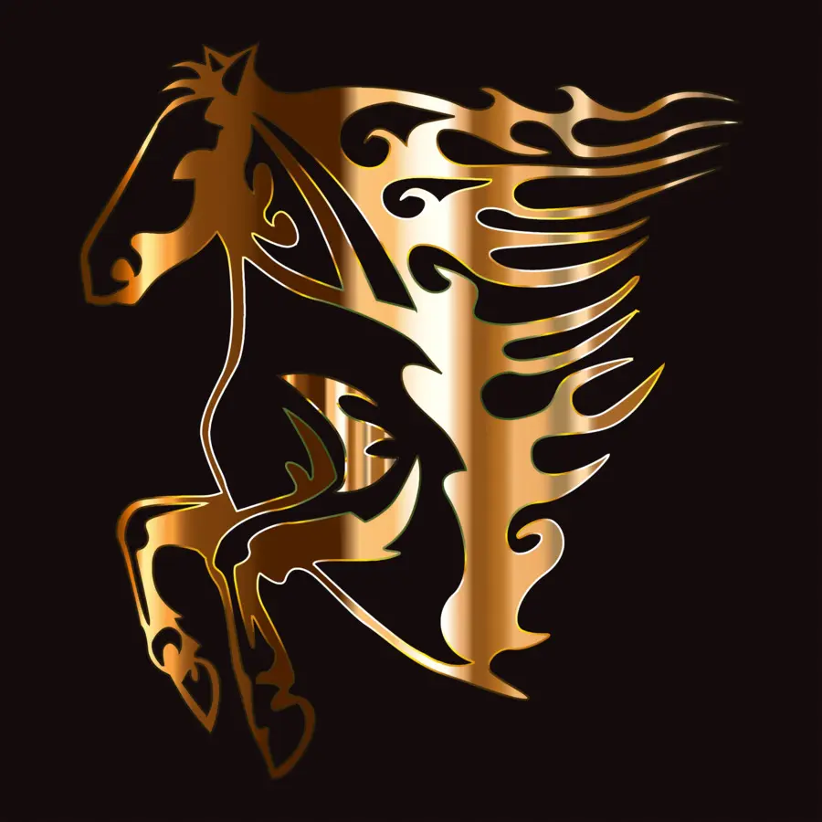 Cavalo Dourado，Animal PNG