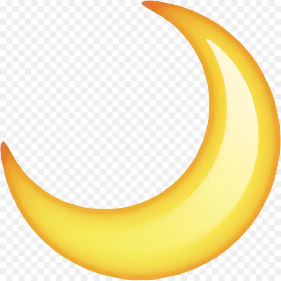 Lua Crescente，Amarelo PNG