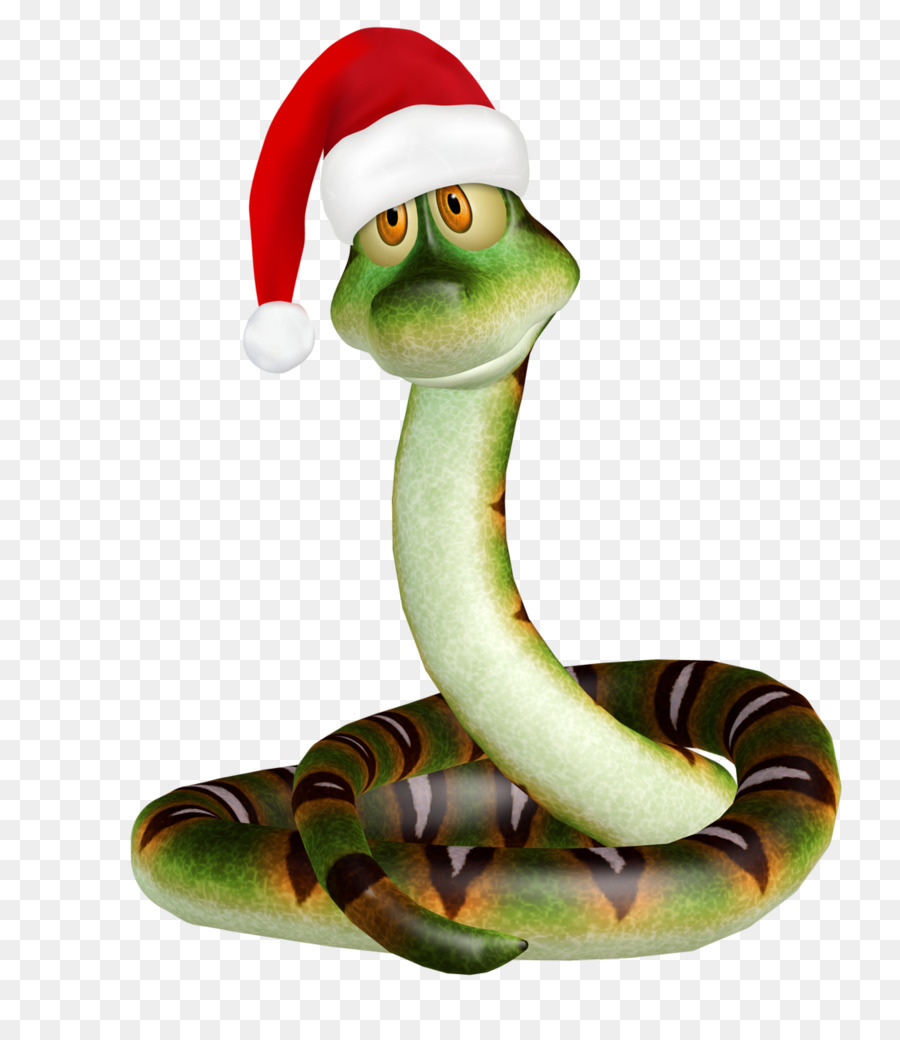 Cobra Com Chapéu De Papai Noel，Desenho Animado PNG