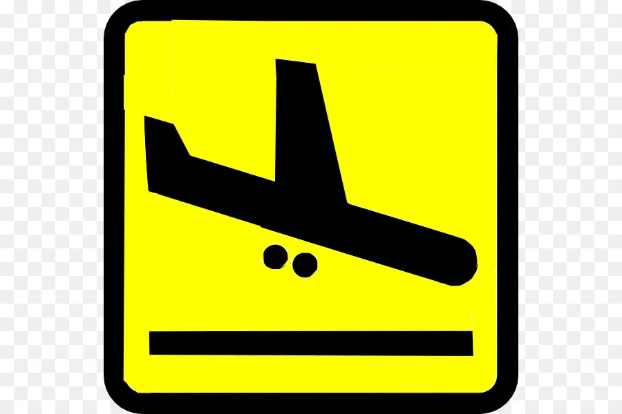 Sinal De Pouso De Avião，Amarelo PNG