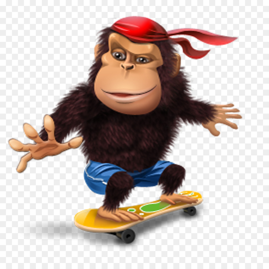 Macaco De Skate，Desenho Animado PNG