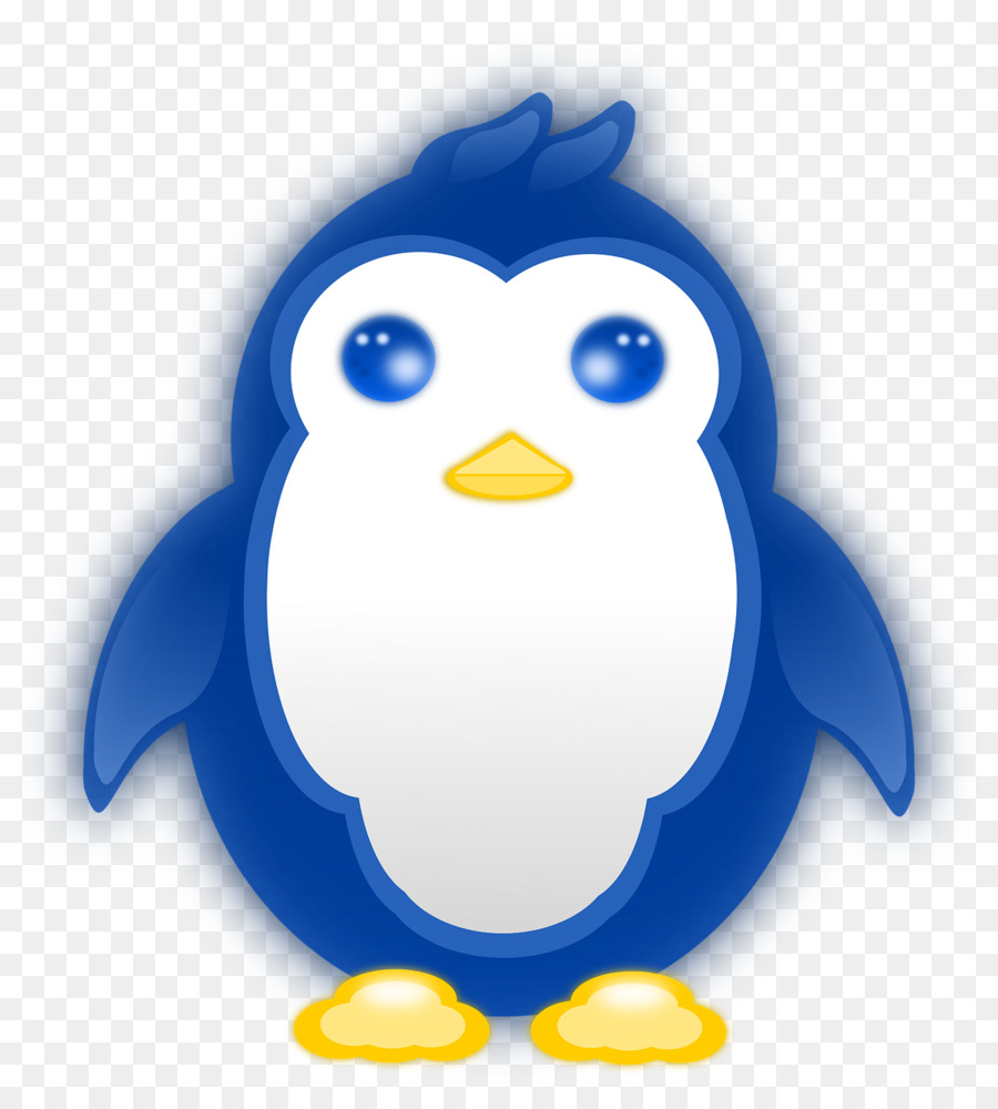 Pinguim，Azul PNG