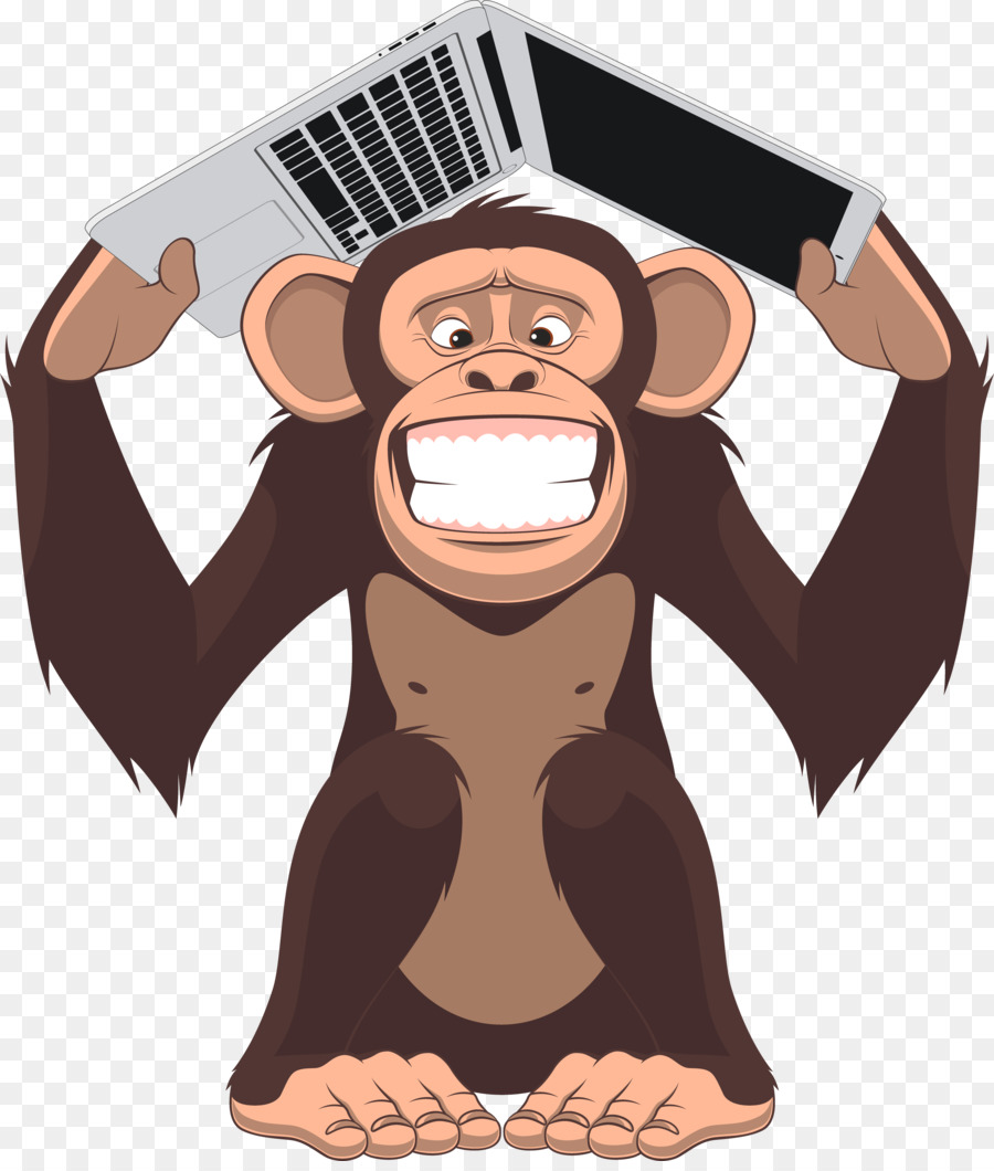 Laptop，Chimpanzé PNG