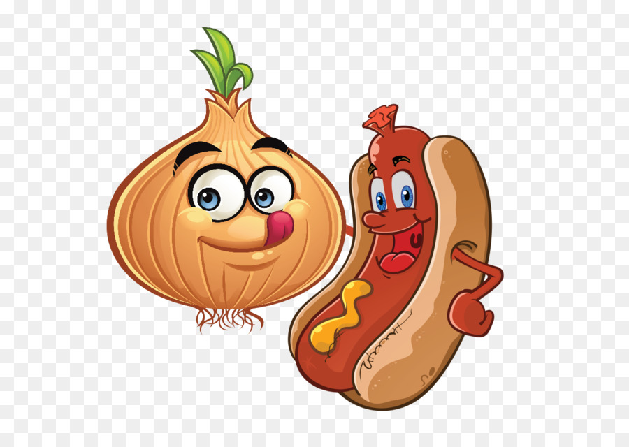 Cachorro Quente E Cebola，Desenho Animado PNG